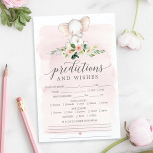 Pink Elephant Virtual Baby Shower Invitation
