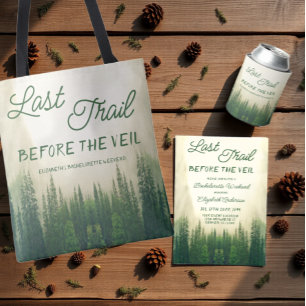Last Trail Before The Veil Bachelorette Classic Round Sticker