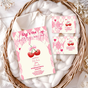 She's the Cherry on top Baby Shower Invitation