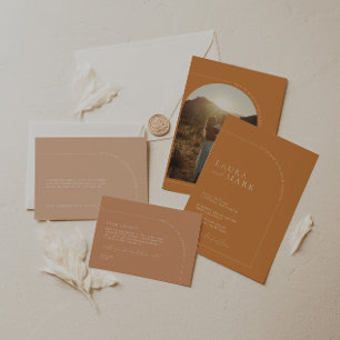 Minimalist Terracotta Wedding Ceremony Programs Hand Fan