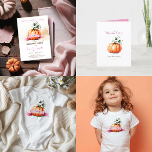Personalised Toddler T-Shirt Pink Orange Pumpkin