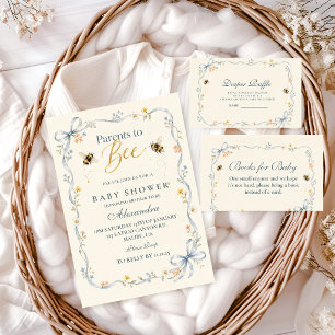 Romantic Parents To Bee Baby Shower Invitation