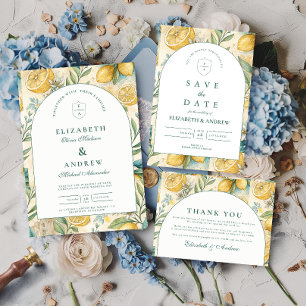 Amalfi Coast Lemon Wedding Invitation