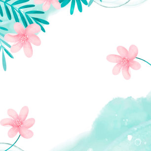 Teal and Pink Floral Baby In Bloom Baby Shower Inv Invitation