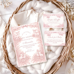 Woodland Toile Baby Shower Napkin