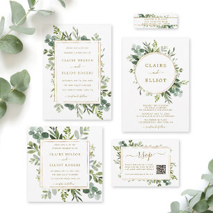 Botanical Gold Greenery Return Address Return Address Label