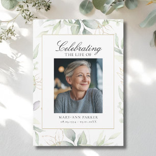 Greenery "In Loving Memory" Funeral Guest Book