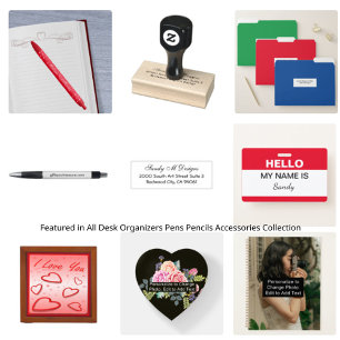 Hello My Name is Red White Office Staff Volunteer ID Badge