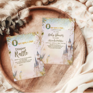 Little Princess Fairytale Castle Baby Shower Invitation