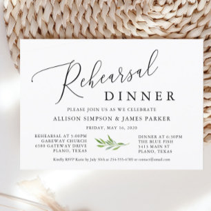 Elegant Rustic Wedding Brunch Invitation