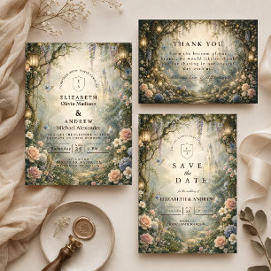 Whimsical Woodland Fairy Wedding RSVP Card