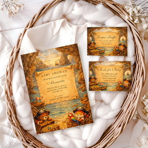 Little Pirates Treasure Voyage Baby Shower Invitation