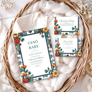 Ciao Baby Italy Inspired Baby Shower Invitation