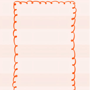 Orange Striped Recipe Request Cards for Weddings