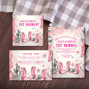 Wild West 1st Rodeo Birthday Invitation