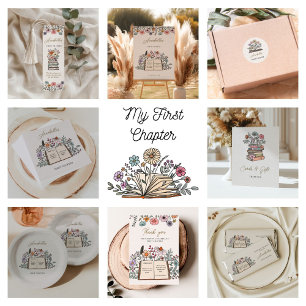 Minimal Wildflower Whimsical Story Book Themed  Classic Round Sticker