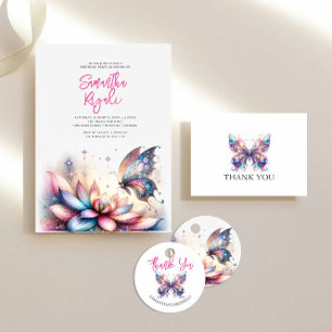 Magical Butterfly Invitations Girl's Birthday
