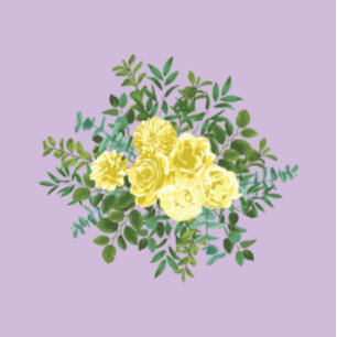 Light Yellow Lilac Purple Rose Wedding Invitations