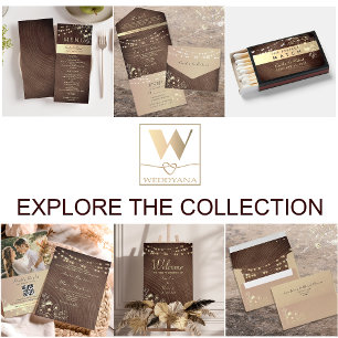 Rustic Wood and String Lights Envelope