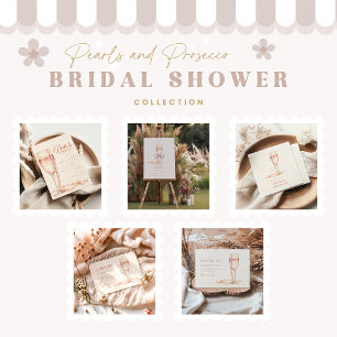 Rose Gold Pearls and Prosecco Napkin