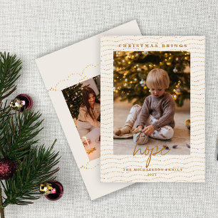 Bokeh Golden Lights Christmas Holiday Lined Envelope