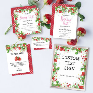 Budget Strawberry Birthday Party