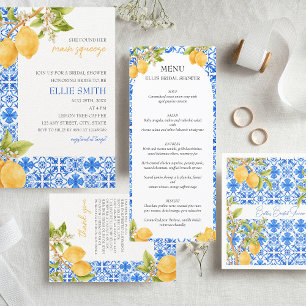 Main Squeeze   Mediterranean Lemon Bridal Shower  Poster