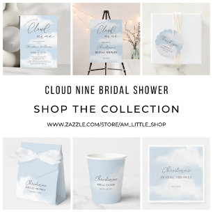 She's on Cloud 9 Bridal Shower Invitation