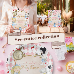 Alice in Wonderland  Baby Shower Invitation