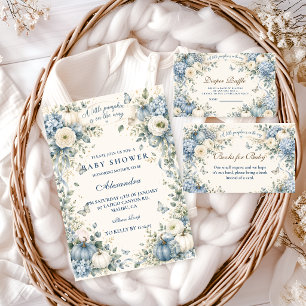 Storybook Blue Little Pumpkin Baby Shower Napkin