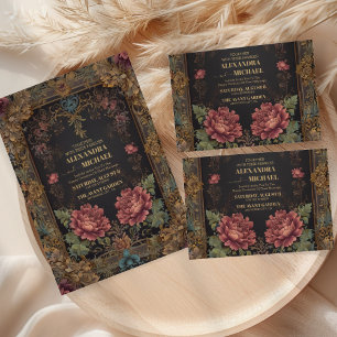Floral Victorian Gothic Wedding Save The Date