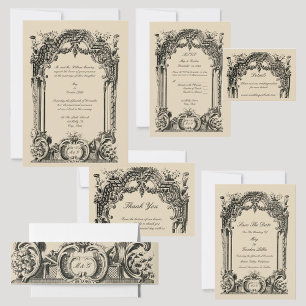Vintage French Baroque Rococo Wedding Menu
