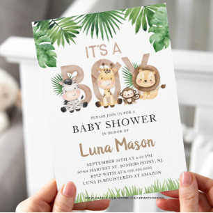 Safari Baby Shower Book Request Enclosure Card