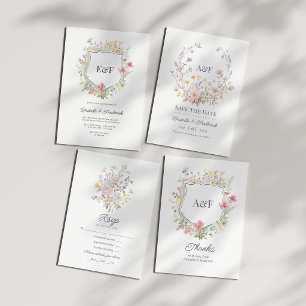 Cottagecore Romantic Meadow Garden Wedding Save The Date