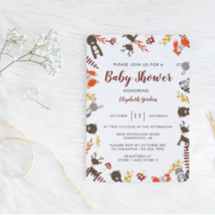 Budget Woodland Baby Shower Cute Forest Neutral