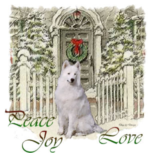 Samoyed Christmas Holiday Card