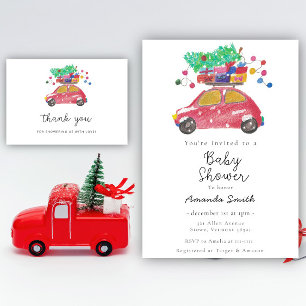 Pine tree on red car sticker thank you 