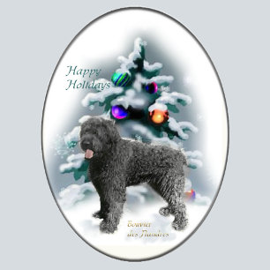 Bouvier des Flandres Christmas Gifts Holiday Card