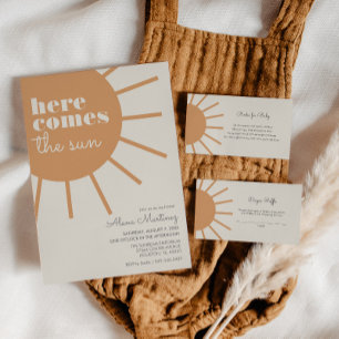 Little Ray of Sunshine Boho Baby Shower Invitation