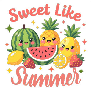 Sweet Like Summer Cute Fruit Friends Coffee Mug