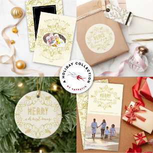 Peace Love Joy Festive Foliage Holiday Address Return Address Label