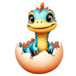 Dinosaur out of Egg Invitation