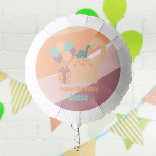 Whimsical Dinosaur birthday piñata age 3 neutral  Invitation