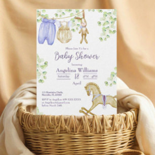 Invitation baby shower with charming designs.