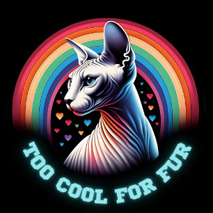 Sphynx Cat Wall Clock Too Cool Funny Saying