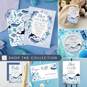 Blue Under the Sea Mummy of Baby Boy T-Shirt
