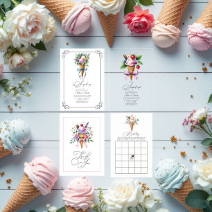 She's Been Scooped Up Bridal Shower Invitation