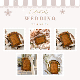 Celestial Mystic Baroque Wedding RSVP Card