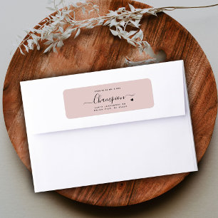 Soon-To-Be Minimalist Calligraphy Script Wedding Return Address Label