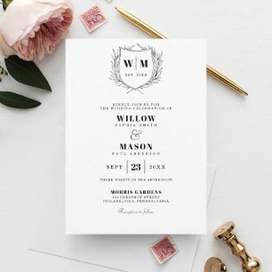 Elegant Crest Monogram Wedding